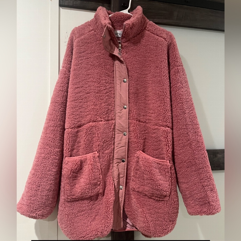 Katydid Pink Sherpa Jacket